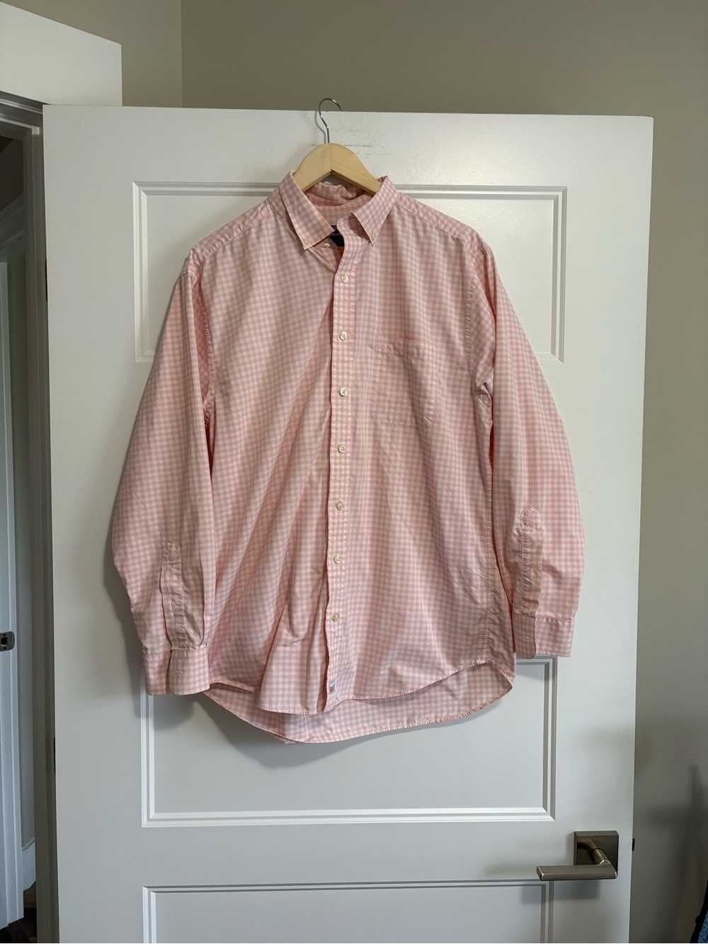 Vineyard Vines Shirt Mens Large  Button Up Pink Check  Classic Fit